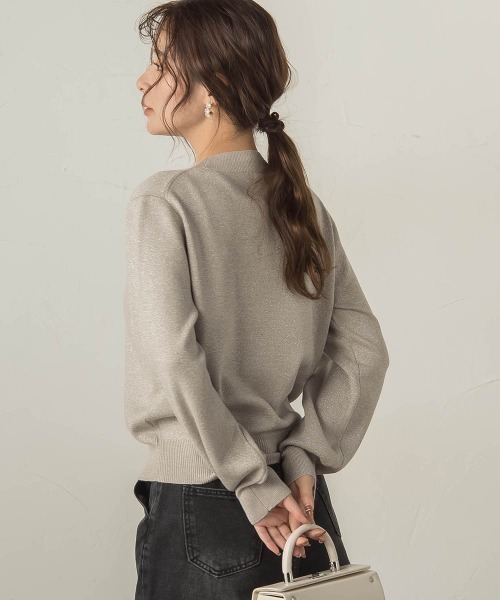 VICKY（ビッキー）の「抗ピリングスウェットライクニット≪手洗い可能≫（ニット/セーター・レディース・ブラック/ベージュ/ライトグレー・M）」の15枚目の写真