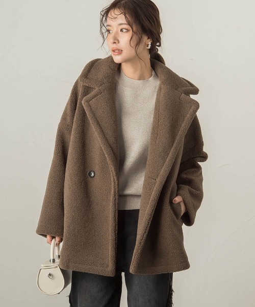 VICKY（ビッキー）の「抗ピリングスウェットライクニット≪手洗い可能≫（ニット/セーター・レディース・ブラック/ベージュ/ライトグレー・M）」の18枚目の写真