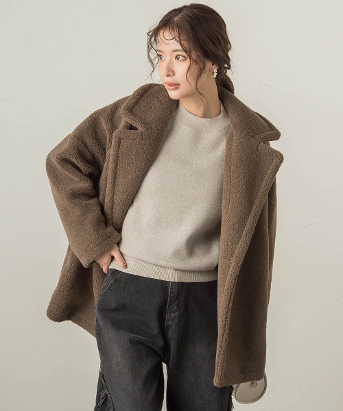 VICKY（ビッキー）の「抗ピリングスウェットライクニット≪手洗い可能≫（ニット/セーター・レディース・ブラック/ベージュ/ライトグレー・M）」の19枚目の写真