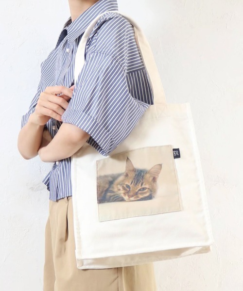 Per sist ence(パーシエンス)の「CATフォトプリントポケットトート(トートバッグ・レディース・C/A/B/E/G/F/D・FREE)」の7枚目の写真