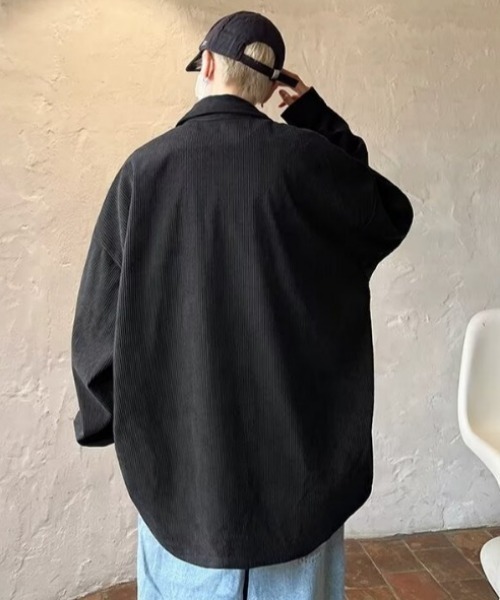MGV（エムジーヴィー）の「コーデュロイベーシックシャツ（シャツ/ブラウス・メンズ・アイボリー/ブラック/グレー/ブルー・MEDIUM/LARGE/X-LARGE）」の8枚目の写真
