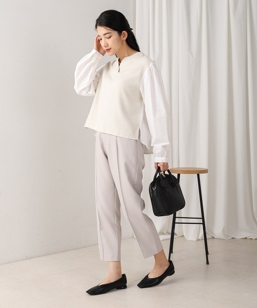 セール】【セレモニー向け】とろみテーパードパンツ（スラックス