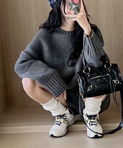gossip!ロサンゼルス(ゴシップロサンゼルス)の「ニットセットアップ(セットアップ・レディース・グレー/オフホワイト/ブラウン/ブルー・FREE)」の8枚目の写真