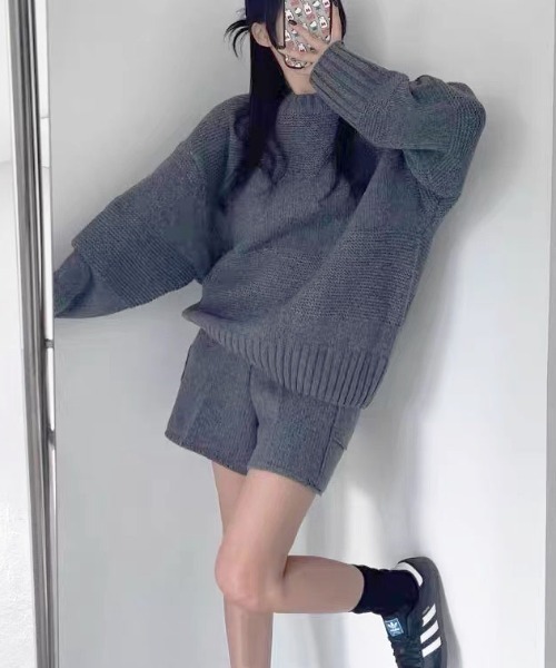 gossip!ロサンゼルス(ゴシップロサンゼルス)の「ニットセットアップ(セットアップ・レディース・グレー/オフホワイト/ブラウン/ブルー・FREE)」の11枚目の写真