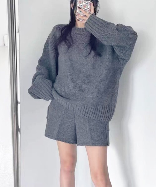 gossip!ロサンゼルス(ゴシップロサンゼルス)の「ニットセットアップ(セットアップ・レディース・グレー/オフホワイト/ブラウン/ブルー・FREE)」の14枚目の写真