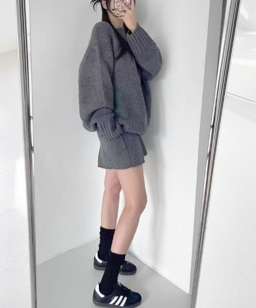 gossip!ロサンゼルス(ゴシップロサンゼルス)の「ニットセットアップ(セットアップ・レディース・グレー/オフホワイト/ブラウン/ブルー・FREE)」の15枚目の写真
