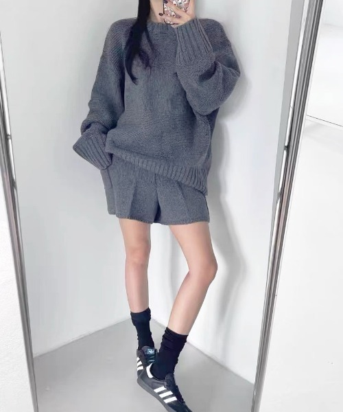 gossip!ロサンゼルス(ゴシップロサンゼルス)の「ニットセットアップ(セットアップ・レディース・グレー/オフホワイト/ブラウン/ブルー・FREE)」の17枚目の写真
