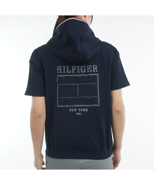 新品未使用  GOLF バックロゴフーディーベスト L セール】ﾊﾞｯｸﾛｺﾞ ﾌｰﾃﾞｨｰﾍﾞｽﾄ（パーカー）｜TOMMY HILFIGER GOLF