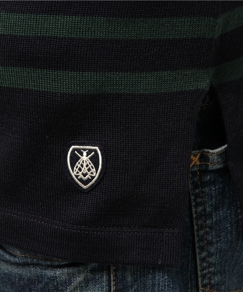 ORCIVAL(オーシバル)の「【ORCIVAL/オーシバル】メリノウールボーダーボートネック(ニット/セーター・メンズ・オフホワイト/ネイビー・MEDIUM/LARGE)」の7枚目の写真