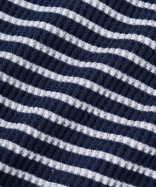 JEMORGAN（ジェーイーモーガン）の「JEMORGAN ワッフルボーダーフルジップパーカ（パーカー・メンズ・ネイビー/ナチュラル/杢グレー・M/XL/L）」の8枚目の写真