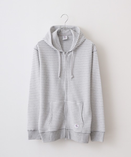 JEMORGAN（ジェーイーモーガン）の「JEMORGAN ワッフルボーダーフルジップパーカ（パーカー・メンズ・ネイビー/ナチュラル/杢グレー・M/XL/L）」の18枚目の写真