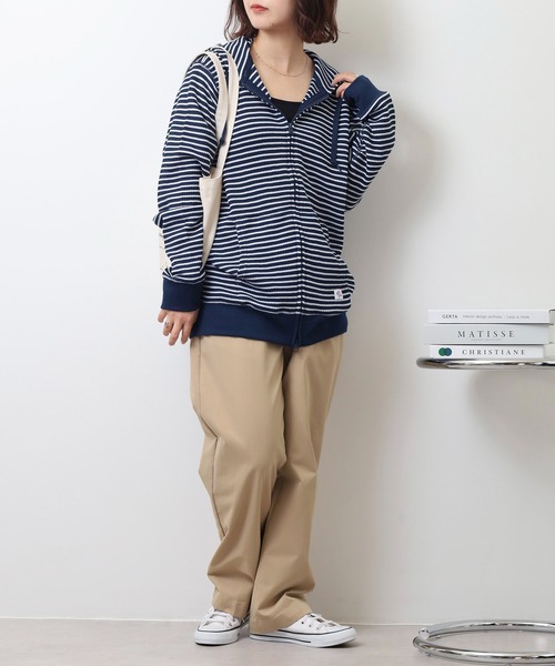 JEMORGAN（ジェーイーモーガン）の「JEMORGAN ワッフルボーダーフルジップパーカ（パーカー・メンズ・ネイビー/ナチュラル/杢グレー・M/XL/L）」の20枚目の写真