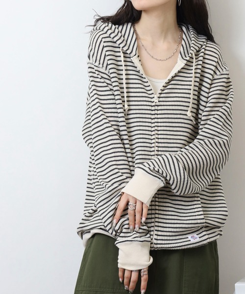 JEMORGAN（ジェーイーモーガン）の「JEMORGAN ワッフルボーダーフルジップパーカ（パーカー・メンズ・ネイビー/ナチュラル/杢グレー・M/XL/L）」の19枚目の写真