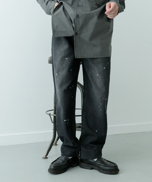 ITEMS URBANRESEARCH（アイテムズ アーバンリサーチ）の「11oz PAINT STRAIGHT DENIM（デニムパンツ・メンズ・ブルー/ブラック・MEDIUM/LARGE）」の13枚目の写真