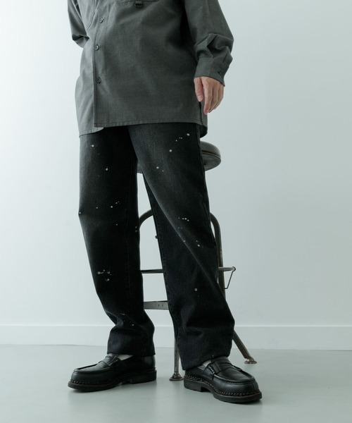 ITEMS URBANRESEARCH（アイテムズ アーバンリサーチ）の「11oz PAINT STRAIGHT DENIM（デニムパンツ・メンズ・ブルー/ブラック・MEDIUM/LARGE）」の14枚目の写真