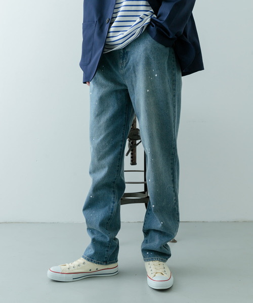ITEMS URBANRESEARCH（アイテムズ アーバンリサーチ）の「11oz PAINT STRAIGHT DENIM（デニムパンツ・メンズ・ブルー/ブラック・MEDIUM/LARGE）」の16枚目の写真