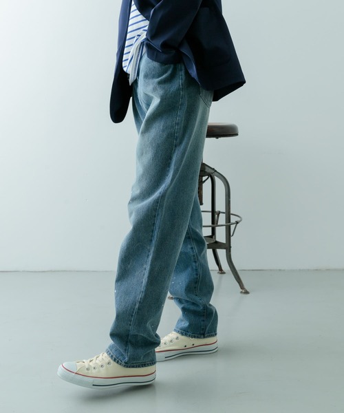 ITEMS URBANRESEARCH（アイテムズ アーバンリサーチ）の「11oz PAINT STRAIGHT DENIM（デニムパンツ・メンズ・ブルー/ブラック・MEDIUM/LARGE）」の17枚目の写真