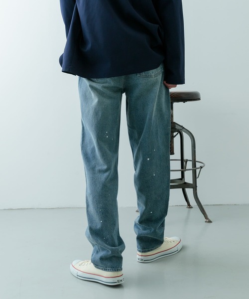 ITEMS URBANRESEARCH（アイテムズ アーバンリサーチ）の「11oz PAINT STRAIGHT DENIM（デニムパンツ・メンズ・ブルー/ブラック・MEDIUM/LARGE）」の18枚目の写真