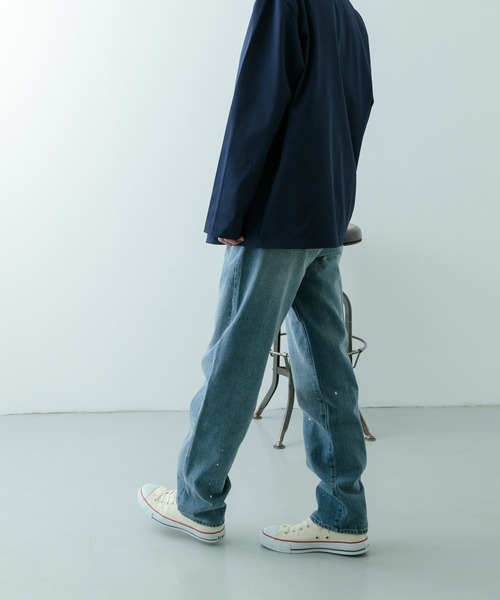 ITEMS URBANRESEARCH（アイテムズ アーバンリサーチ）の「11oz PAINT STRAIGHT DENIM（デニムパンツ・メンズ・ブルー/ブラック・MEDIUM/LARGE）」の20枚目の写真