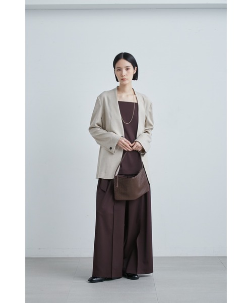 MIESROHE（ミースロエ）の「ボクシーノーカラーＪＫ（ノーカラージャケット・レディース・ブラック/ライトベージュ/グレー・0/1）」の8枚目の写真