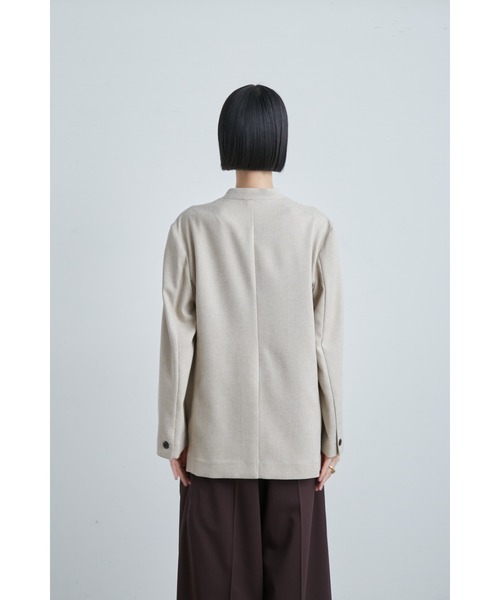 MIESROHE（ミースロエ）の「ボクシーノーカラーＪＫ（ノーカラージャケット・レディース・ブラック/ライトベージュ/グレー・0/1）」の22枚目の写真