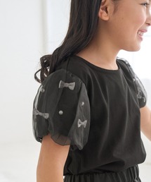 ROPE' PICNIC（ロペピクニック）の「【KIDS】リボンスリーブトップス（Tシャツ/カットソー・キッズ）」