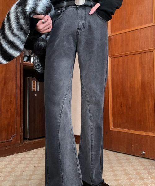 Otte(オッテ)の「シンプルコリアンフレアデニム(デニムパンツ・メンズ・ブラック/ブルー・LARGE/MEDIUM/SMALL/X-LARGE)」の6枚目の写真