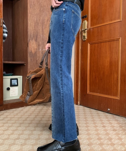 Otte(オッテ)の「シンプルコリアンフレアデニム(デニムパンツ・メンズ・ブラック/ブルー・LARGE/MEDIUM/SMALL/X-LARGE)」の9枚目の写真