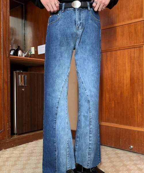 Otte(オッテ)の「シンプルコリアンフレアデニム(デニムパンツ・メンズ・ブラック/ブルー・LARGE/MEDIUM/SMALL/X-LARGE)」の8枚目の写真