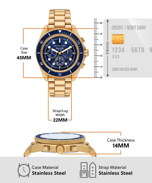 MICHAEL KORS(マイケルコース)の「マイケル・コース 腕時計 メンズ アナログ ステンレス MK9202(アナログ腕時計・メンズ・GOLD・FREE)」の7枚目の写真