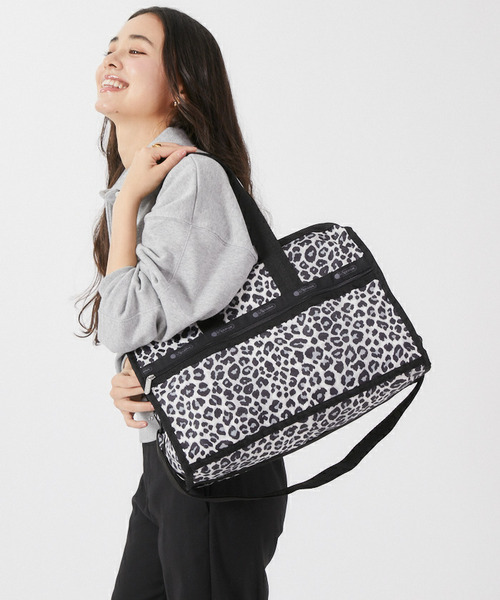 ■LeSportsac■DELUXE MED WEEKENDER ニュートラルレオパード DELUXE MED WEEKENDERニュートラルレオパード（ボストンバッグ