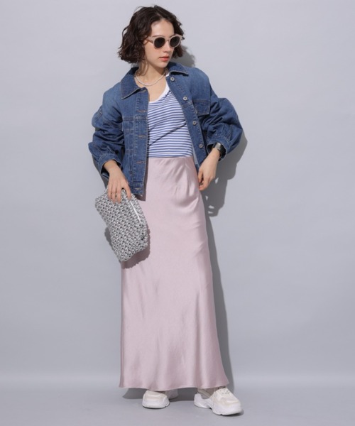 Arpege story（アルページュストーリー）の「サテンスカート（スカート・レディース・スモークピンク/ベージュ系その他・1/2/0）」の14枚目の写真