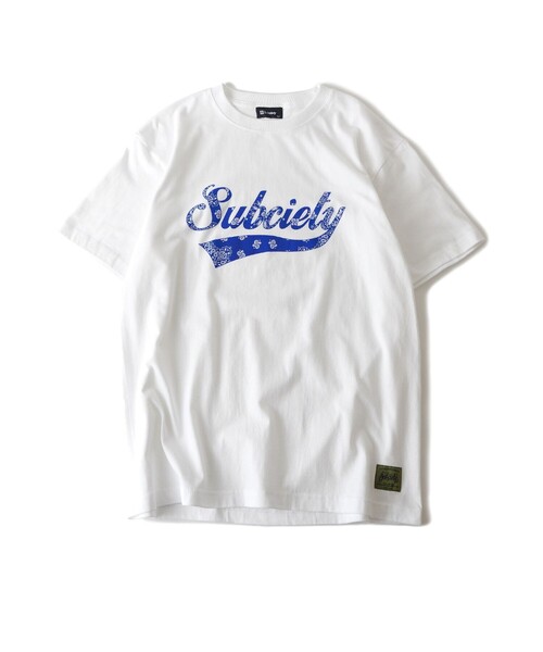 Subciety(サブサエティ)の「Bandana glorious tee(Tシャツ/カットソー・メンズ・ネイビー/ホワイト/ブラック/ホワイト×ブルー・SMALL/MEDIUM/LARGE/X-LARGE/XX-LARGE)」の22枚目の写真