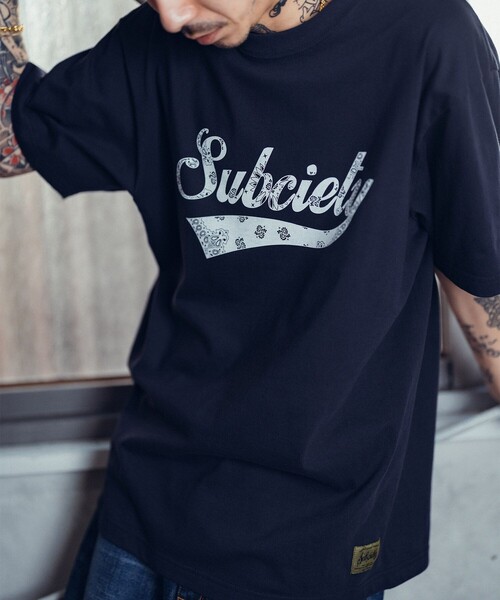 Subciety(サブサエティ)の「Bandana glorious tee(Tシャツ/カットソー・メンズ・ネイビー/ホワイト/ブラック/ホワイト×ブルー・SMALL/MEDIUM/LARGE/X-LARGE/XX-LARGE)」の16枚目の写真