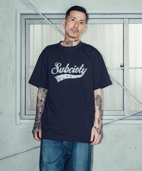 Subciety(サブサエティ)の「Bandana glorious tee(Tシャツ/カットソー・メンズ・ネイビー/ホワイト/ブラック/ホワイト×ブルー・SMALL/MEDIUM/LARGE/X-LARGE/XX-LARGE)」の15枚目の写真