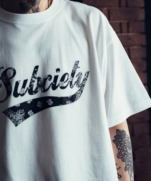 Subciety（サブサエティ）の「Bandana glorious tee（Tシャツ/カットソー・メンズ・ネイビー/ホワイト/ブラック/ホワイト×ブルー・SMALL/MEDIUM/LARGE/X-LARGE/XX-LARGE）」の10枚目の写真