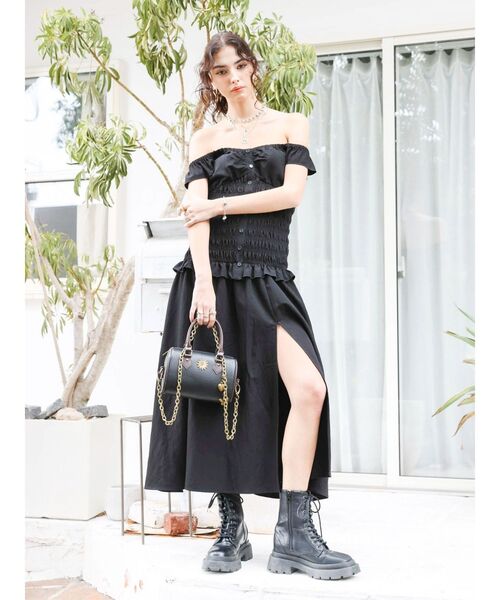 EVRIS 2WAYティアードチェックロングワンピース セール】2WAYティアードチェックロングワンピース（ワンピース