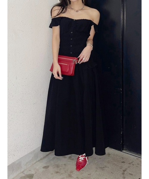 EVRIS 2WAYティアードチェックロングワンピース セール】2WAYティアードチェックロングワンピース（ワンピース