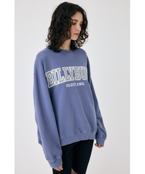 MOUSSY(マウジー)の「BILLYBURG PATCHED プルオーバー(スウェット・レディース・ブルー/ネイビー/杢グレー・FREE)」の8枚目の写真