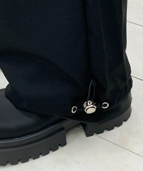 lilful(リルフル)の「【セットアイテム】チェック柄巻きスカート付き レイヤードルーズボトム(その他パンツ・レディース・ブラック/ベージュ・M/L)」の18枚目の写真
