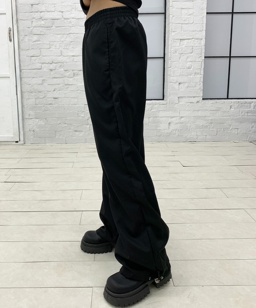 lilful(リルフル)の「【セットアイテム】チェック柄巻きスカート付き レイヤードルーズボトム(その他パンツ・レディース・ブラック/ベージュ・M/L)」の17枚目の写真