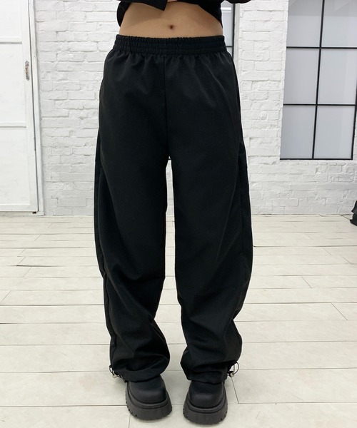 lilful(リルフル)の「【セットアイテム】チェック柄巻きスカート付き レイヤードルーズボトム(その他パンツ・レディース・ブラック/ベージュ・M/L)」の16枚目の写真