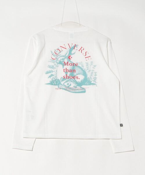 CONVERSE（コンバース）の「コンバース  ラビット PT L/S Tシャツ（Tシャツ/カットソー・レディース・ホワイト/ダークグレー・S/M/L）」の3枚目の写真