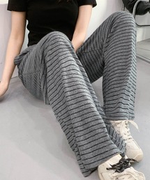 ボーダーイージーワイドパンツ