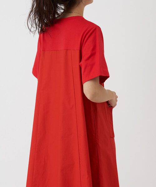 BEARDSLEY（ビアズリー）の「カットコンビフレアワンピース（ワンピース・レディース・レッド/ネイビー・FREE）」の8枚目の写真