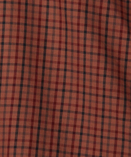 ERRICO FORMICOLA コットン ラウンドカラー チェックシャツ