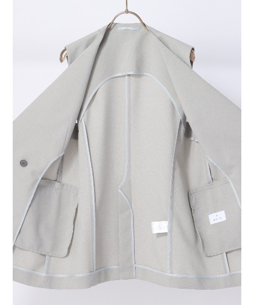 SUIT SQUARE（スーツスクエア）の「ダブルブレストジレ Vカラー ウォッシャブル 2WAYストレッチ ドライトロピカル 無地（スーツベスト・レディース・ブラック系/グレー系・38(9号)）」の13枚目の写真