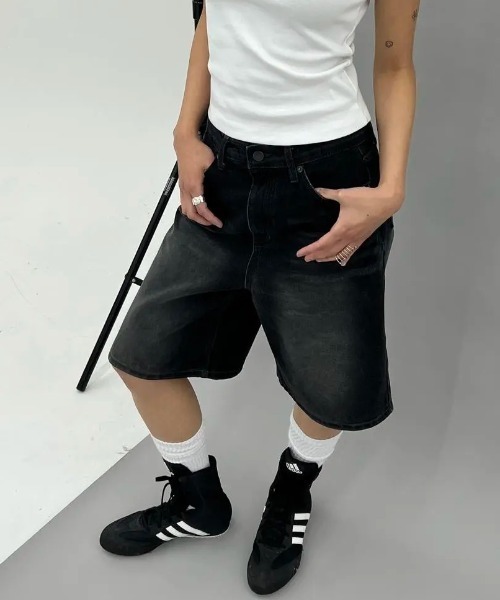 セール】[B-DENIM] WASHING HALF PANTS 023（デニムパンツ