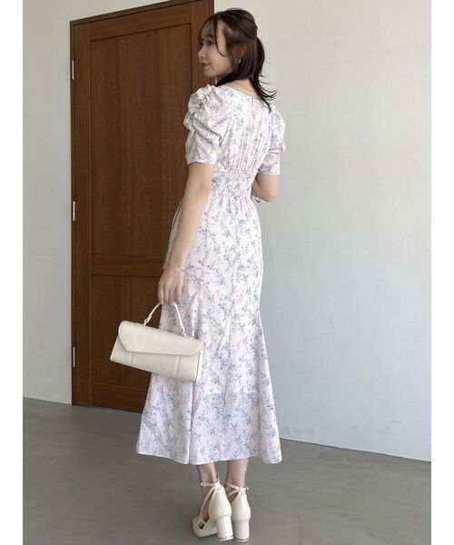 リン　ワンピース dazzlin レイヤードパイピングニットワンピース（ブルー