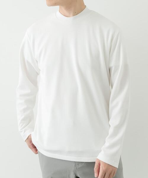 ITEMS URBANRESEARCH（アイテムズ アーバンリサーチ）の「ポンチロングスリーブTシャツ for Jacket（Tシャツ/カットソー・メンズ・ホワイト/ブラック・SMALL/MEDIUM/LARGE）」の2枚目の写真